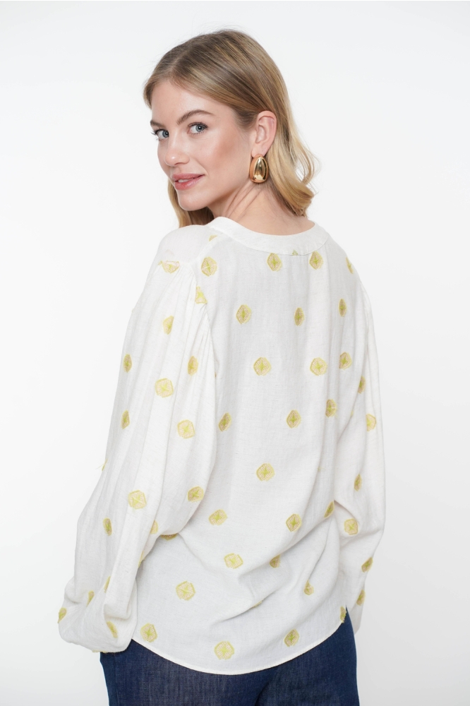 TOP INGEWEVEN AXTEK DETAIL 53244 20 Sand/Lime
